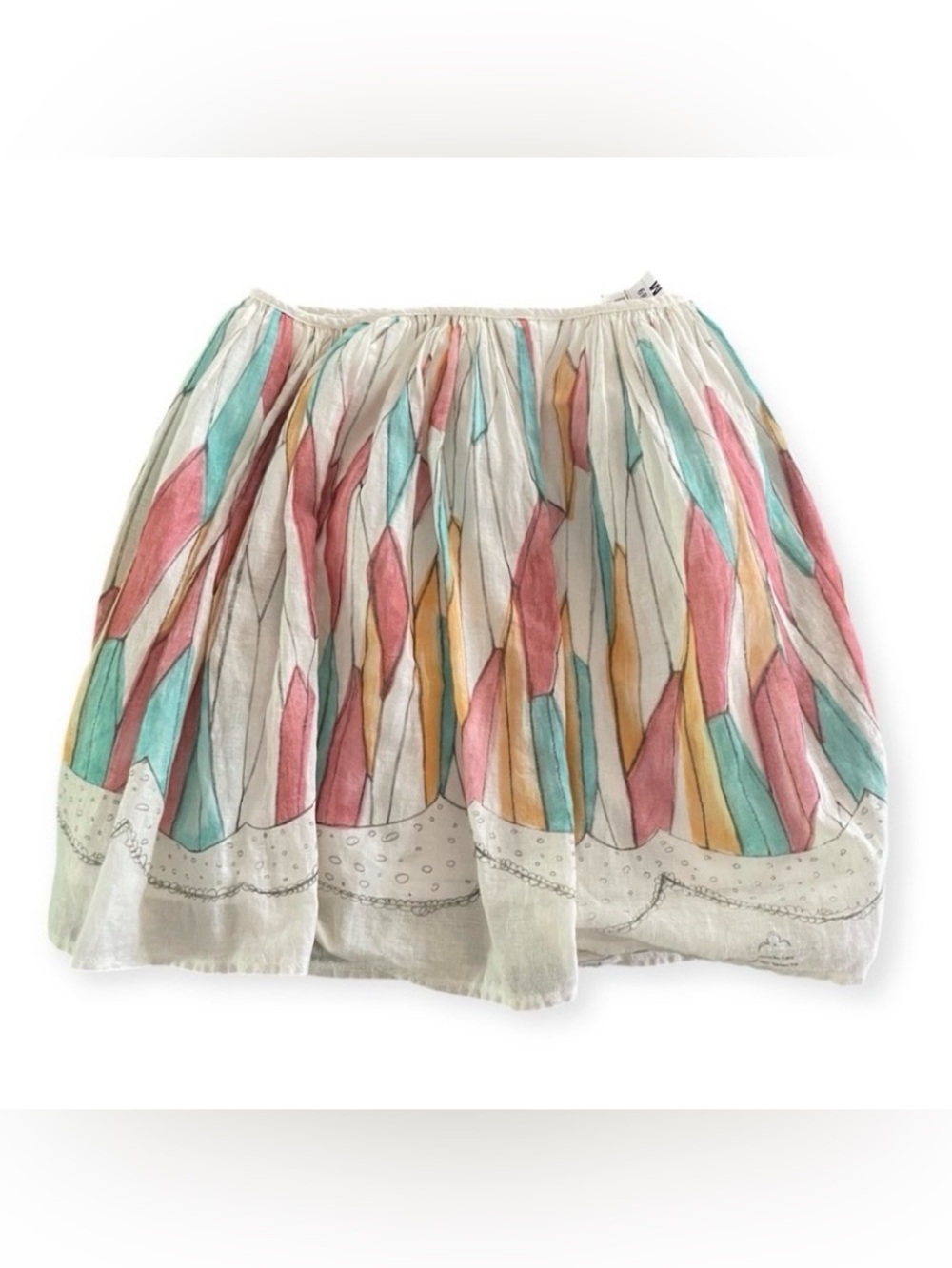 Nani IRO Naomi Ito Linen Skirt  Choucho Lace Japanese Boutique Mori Girl-Small